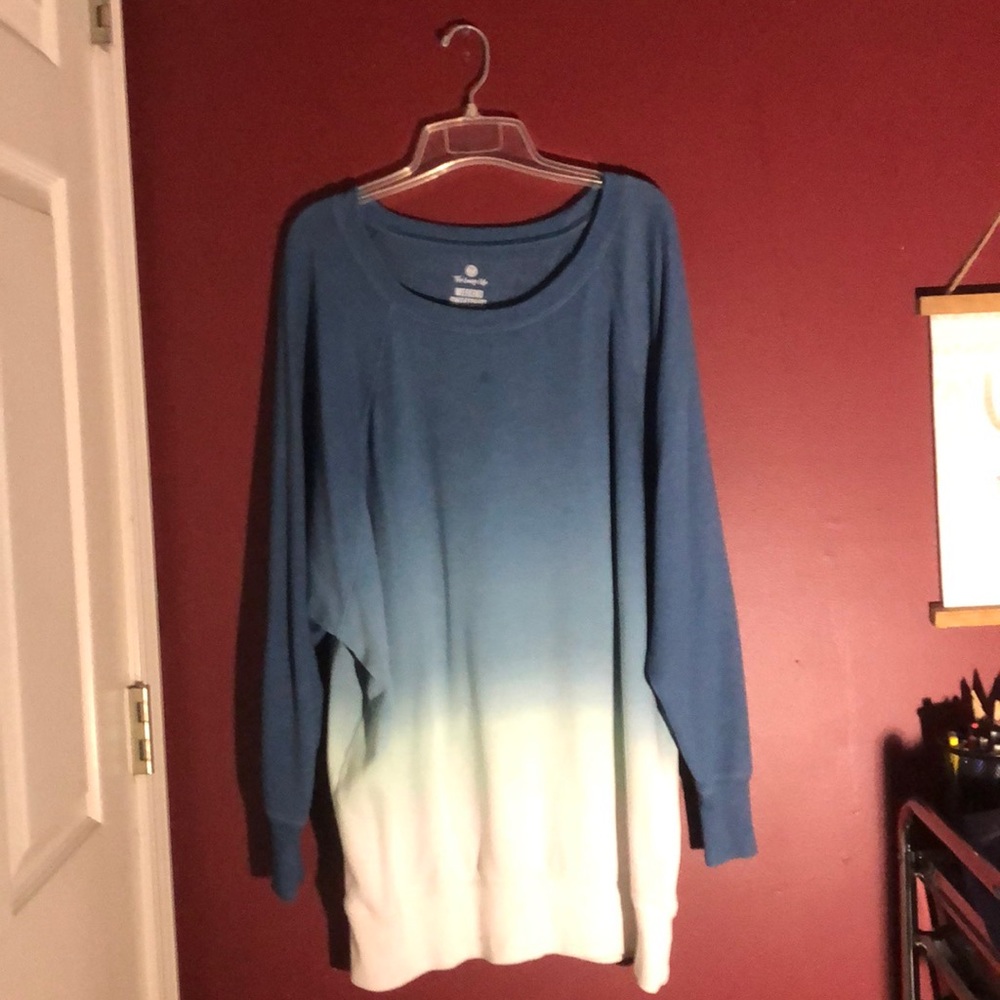 Oversized SO Blue and White Ombré sweatshirt